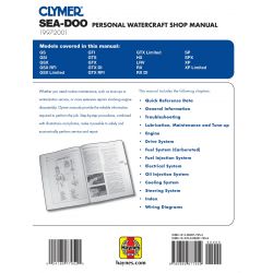 Water Vehicles 97-01 Revue technique Haynes Clymer SEA-DOO Anglais