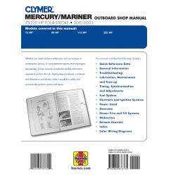 75-225 HP 01-03 Revue technique Haynes Clymer MERCURY Anglais