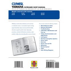 75-115 200-250 HP 00-13 Revue technique Haynes Clymer YAMAHA Anglais