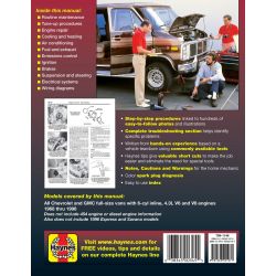 Full-size Vans 68-96 Revue technique Haynes CHEVROLET GMC Anglais