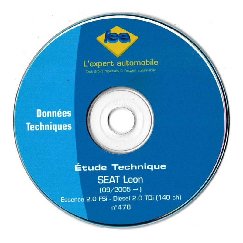 SEAT Leon depuis 09/2005

Diesel 2.0 TDi 140cv

Essence 2.0 FSi

CD-LEA0478 -Revue Technique L expert automobile CD-ROM