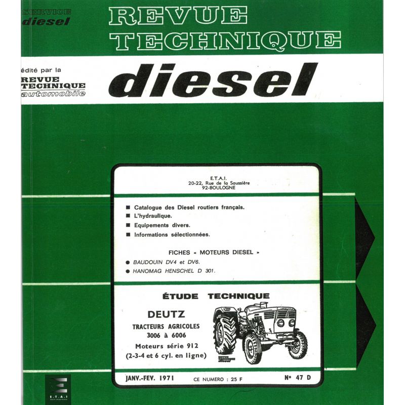3006 a 6006 Revue Technique Agricole Deutz