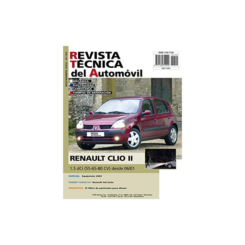 CLIO II FASE 1  98-01 - Revue Technique RENAULT Espagnol