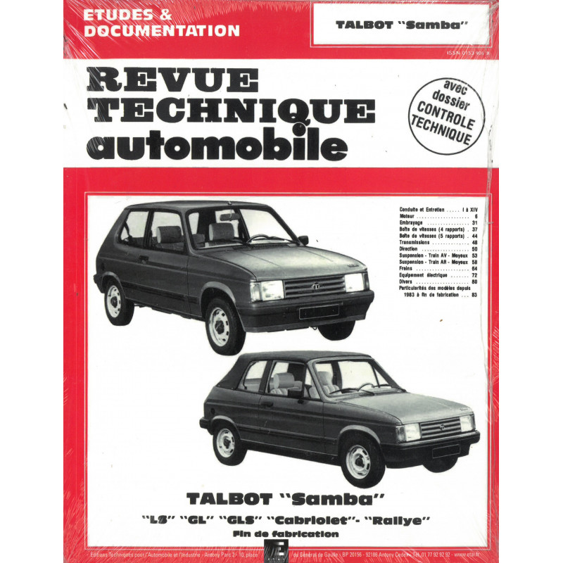 Samba Revue Technique Simca Talbot