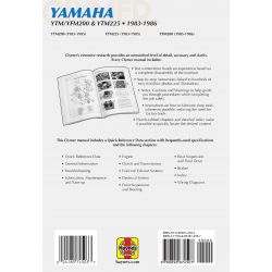 YTM/YYFM200 YTM225 83-86 Revue technique Clymer YAMAHA Anglais
