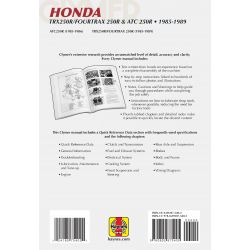 4Trx ATC 250R 85-89 Revue technique Clymer HONDA Anglais