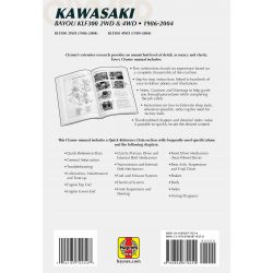 Bayou KLF300 2WD 4WD 89-04 Revue technique Clymer KAWASAKI Anglais