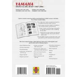 Moto-4 Big Bear 87-04 Revue technique Clymer YAMAHA Anglais