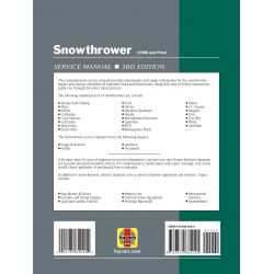 Snowthrower Service Ed 3 Revue technique Haynes Clymer Anglais
