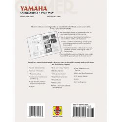 Snowmobile 84-89 Revue technique Haynes Clymer YAMAHA Anglais