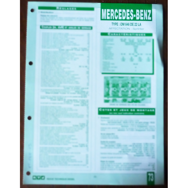 copy of OM 470 - Fiche Technique Mercedes