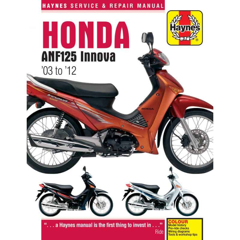 ANF125 Innova Scooter 03-12 Revue technique HONDA Haynes Anglais