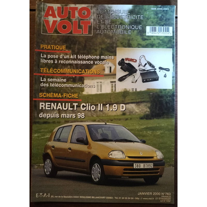 Clio II 1.9d 98-  Revue Technique Electronic Auto Volt RENAULT