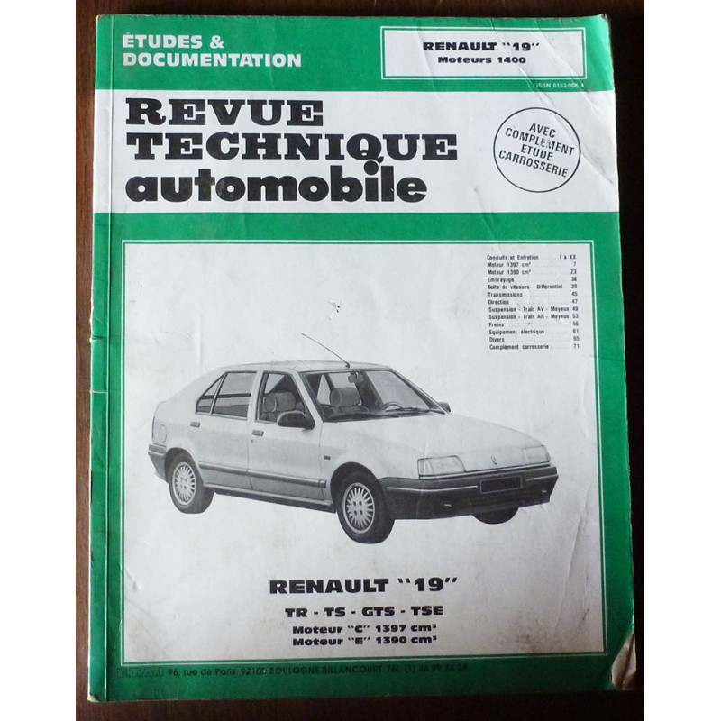 R19 1400 - Revue Technique Renault