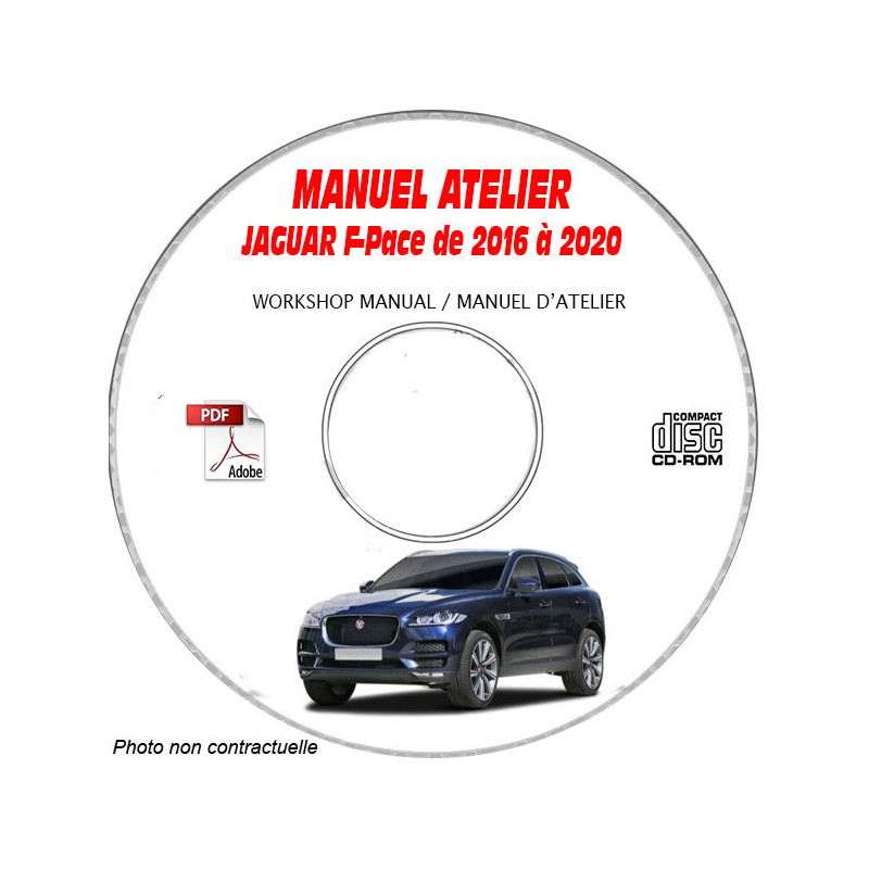 F-PACE 16-20 - Manuel Atelier CDROM JAGUAR Anglais