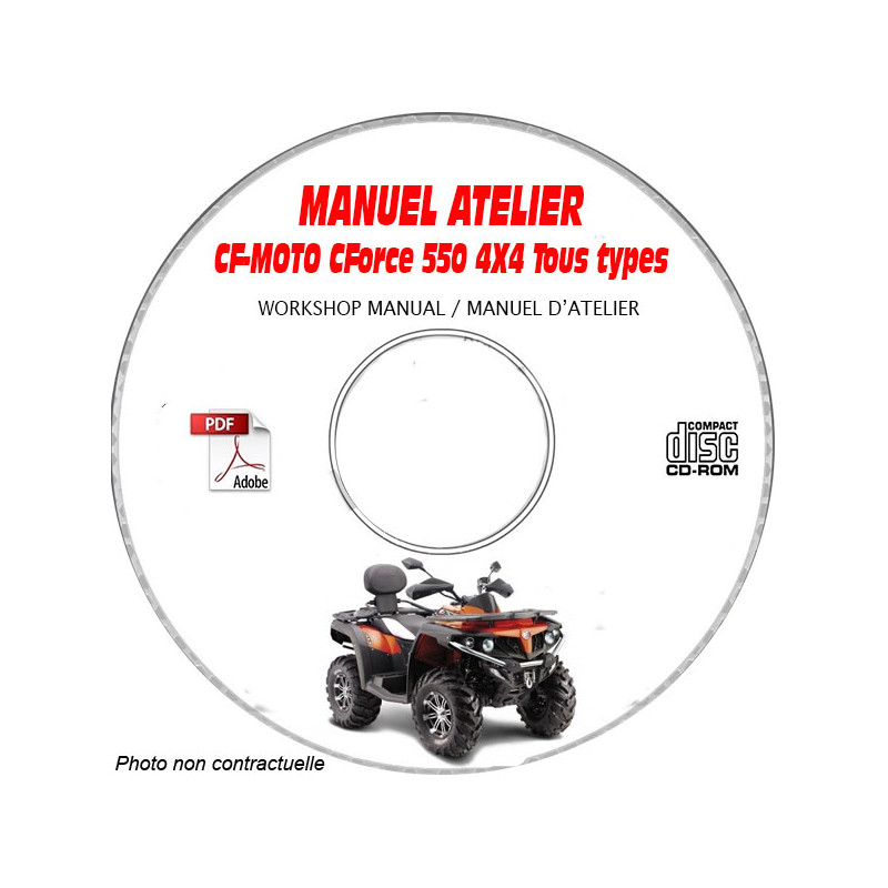 CForce 550 4X4 - Manuel Atelier CDROM CF-MOTO Anglais