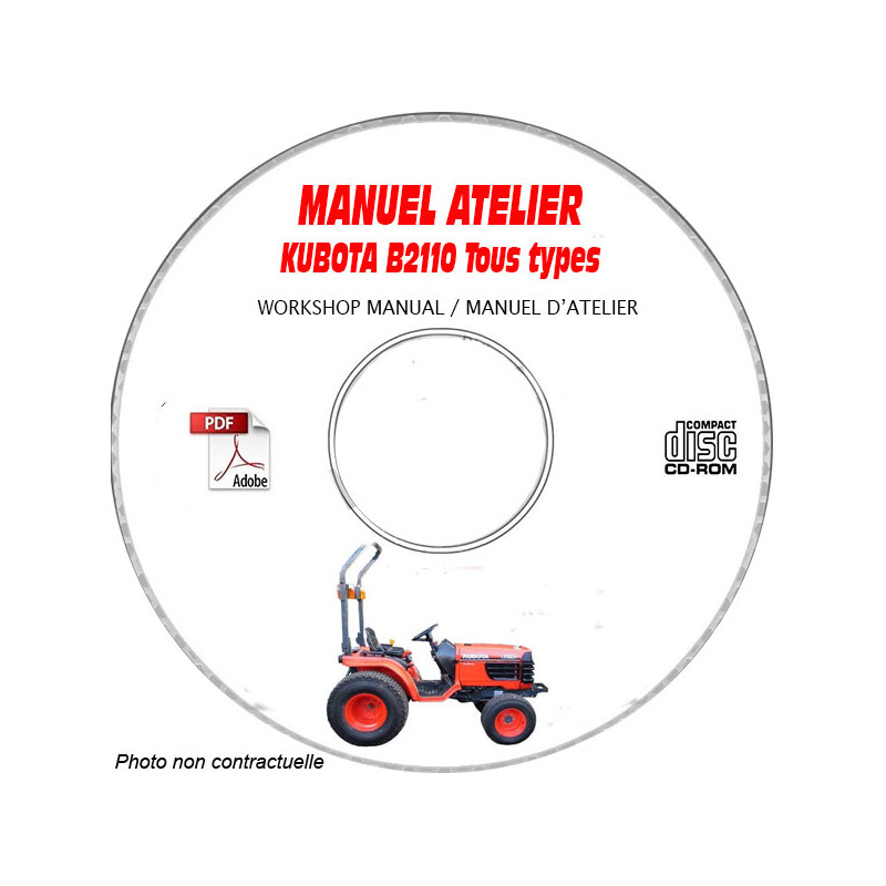 B2110 - Manuel Atelier CDROM KUBOTA Anglais