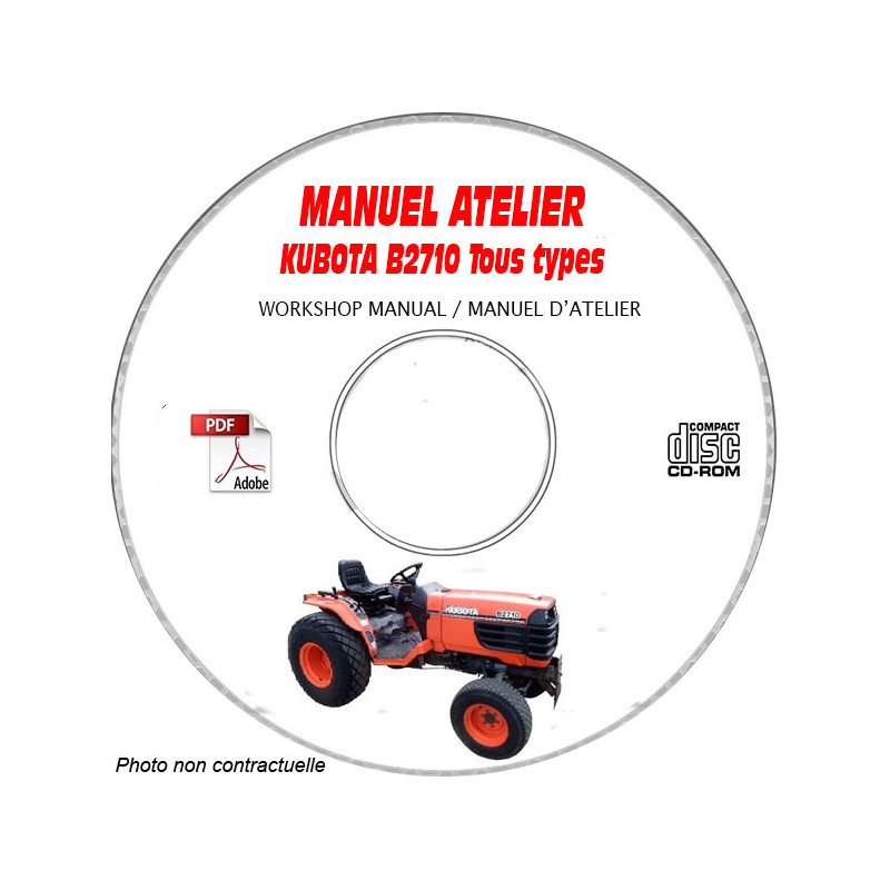 B2710 - Manuel Atelier CDROM KUBOTA Anglais