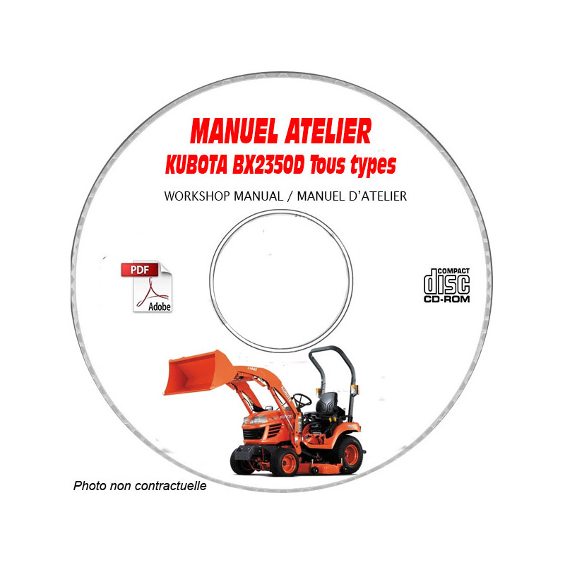 BX2350D - Manuel Atelier CDROM KUBOTA Anglais