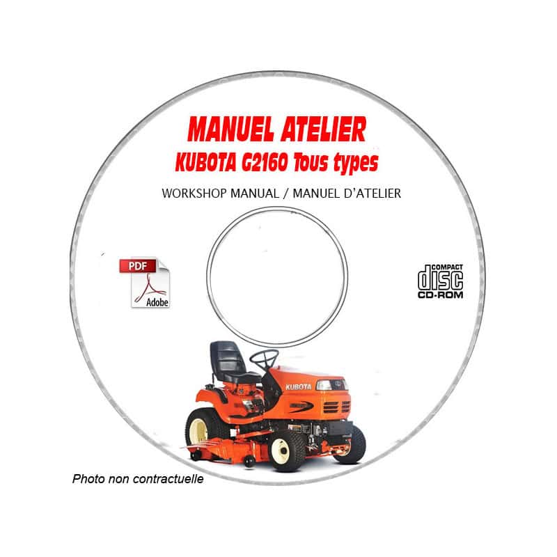 G2160 - Manuel Atelier CDROM KUBOTA Anglais