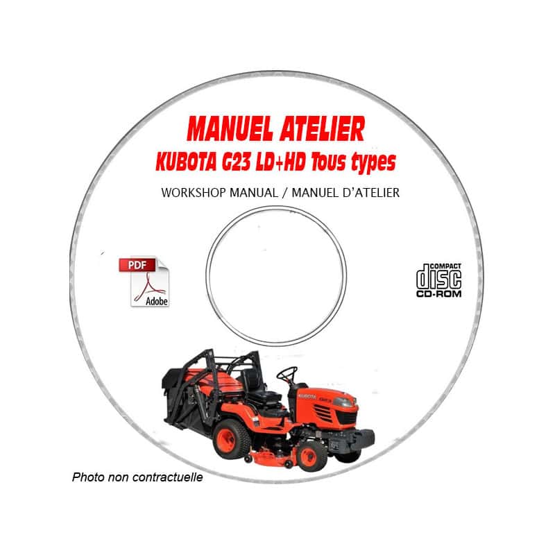 G23 LD + HD - Manuel Atelier CDROM KUBOTA Anglais