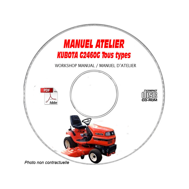 G2460 - Manuel Atelier CDROM KUBOTA Anglais