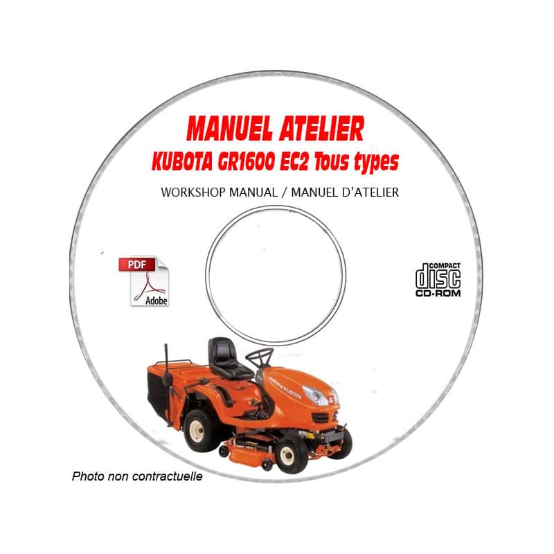 GR1600 EC2 - Manuel Atelier CDROM KUBOTA Anglais