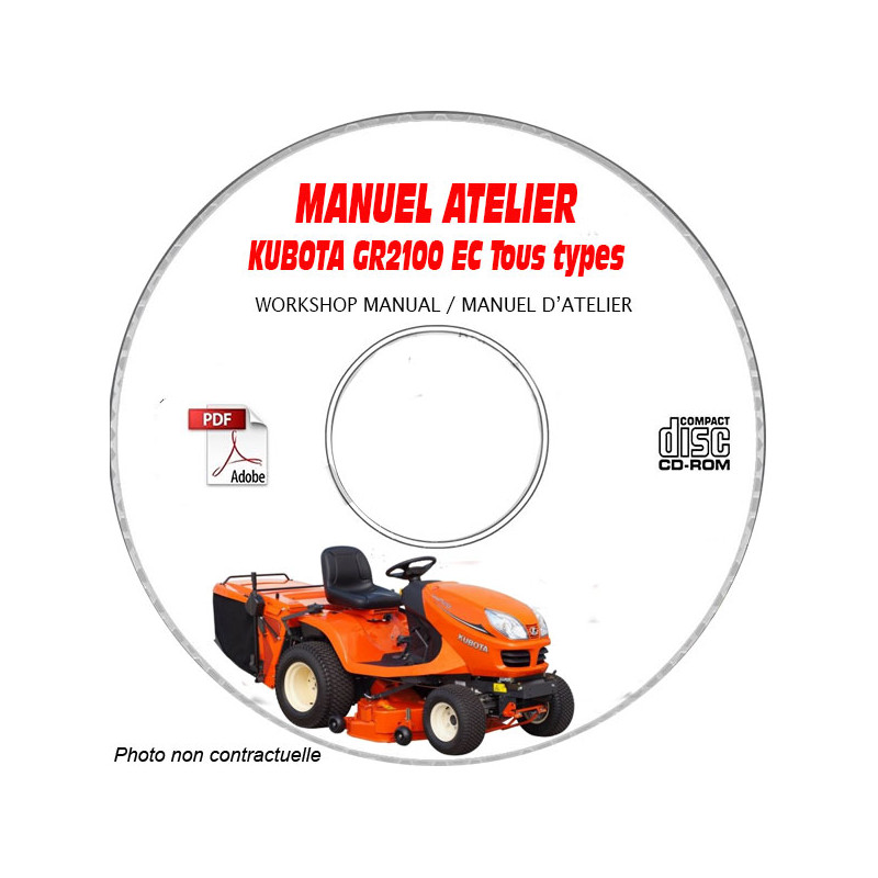 GR2100 EC - Manuel Atelier CDROM KUBOTA Anglais