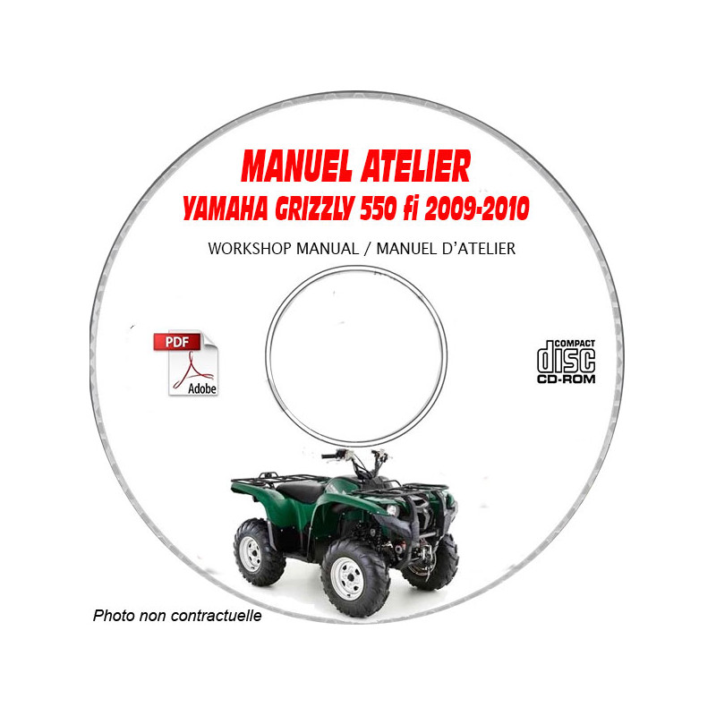 GRIZZLY 550 fi 09-10 - Manuel Atelier CDROM YAMAHA Anglais