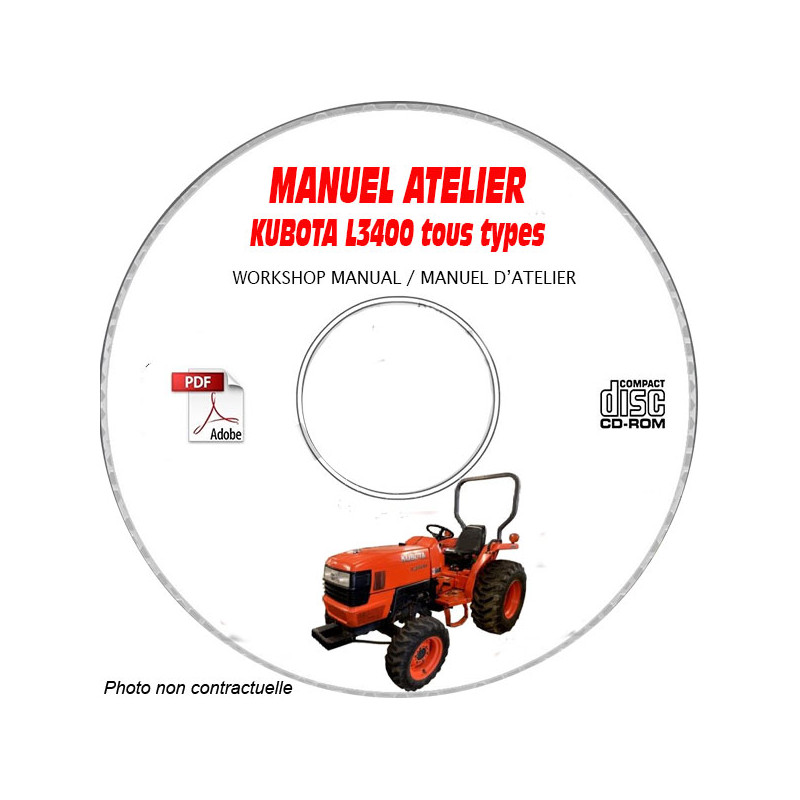 L3400 - Manuel Atelier CDROM KUBOTA Anglais