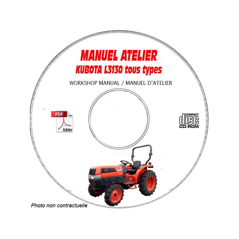 L3130 - Manuel Atelier CDROM KUBOTA Anglais