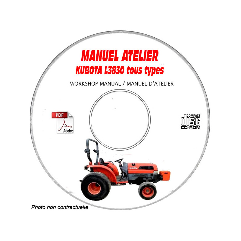 L3830 - Manuel Atelier CDROM KUBOTA Anglais