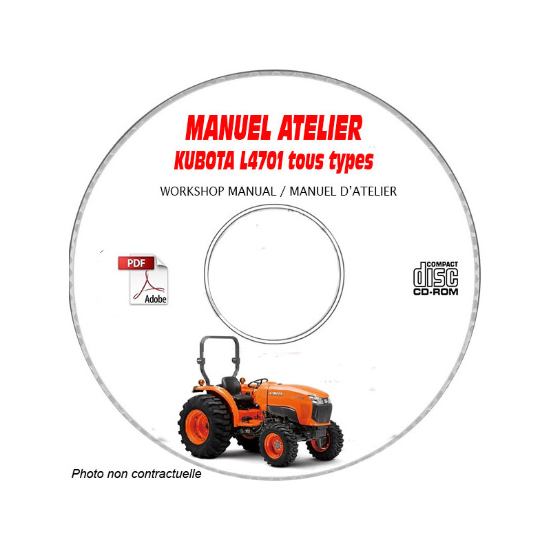 L4701 - Manuel Atelier CDROM KUBOTA Anglais