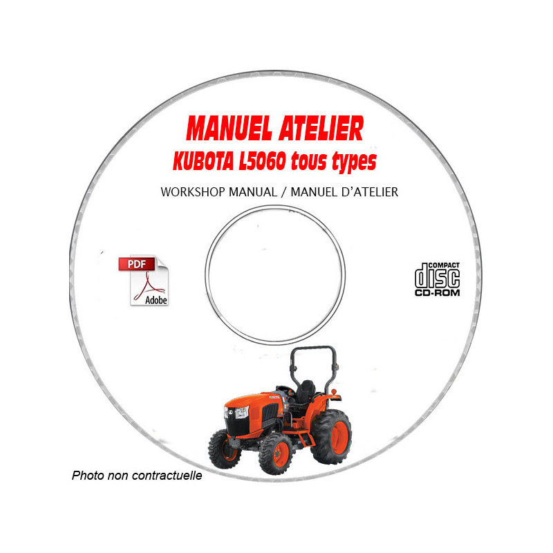 L5060 - Manuel Atelier CDROM KUBOTA Anglais