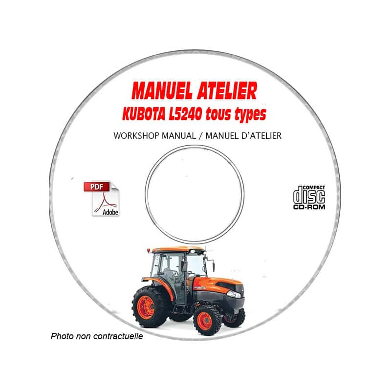 L5240 - Manuel Atelier CDROM KUBOTA Anglais