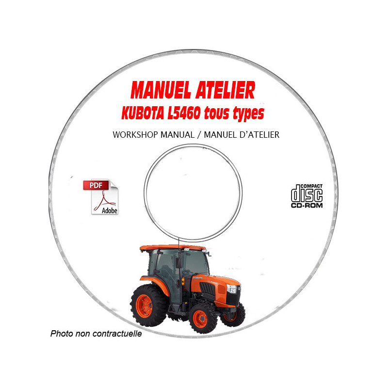 L5460 - Manuel Atelier CDROM KUBOTA Anglais