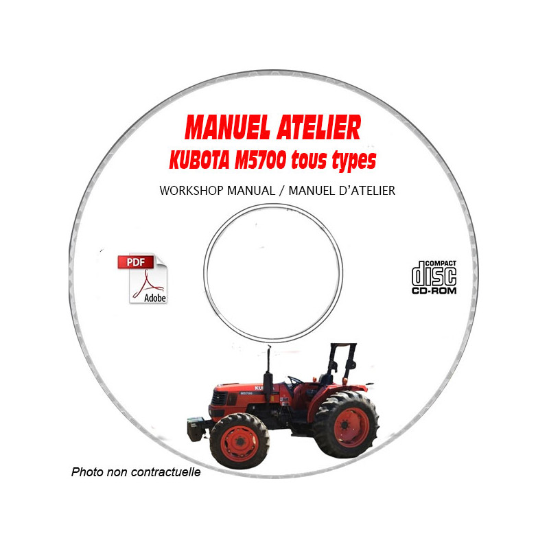 M5700 - Manuel Atelier CDROM KUBOTA Anglais