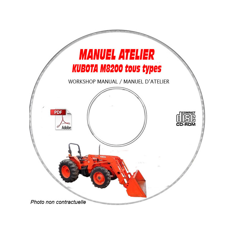 M8200 - Manuel Atelier CDROM KUBOTA Anglais