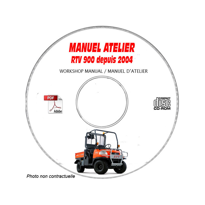 RTV 900 04- - Manuel Atelier CDROM KUBOTA Anglais