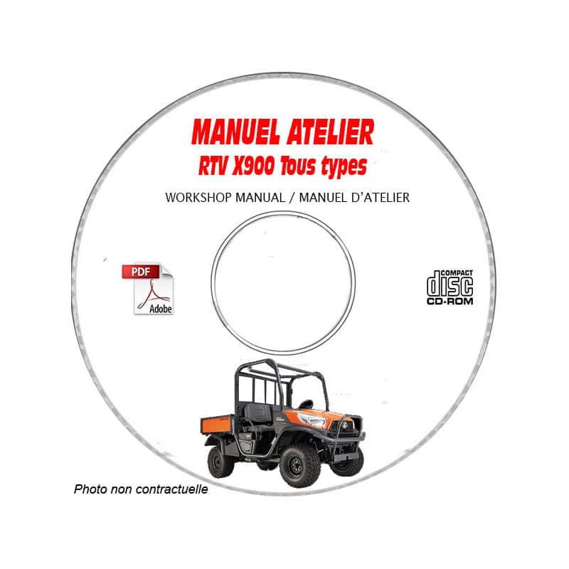 RTV X900 - Manuel Atelier CDROM KUBOTA Anglais