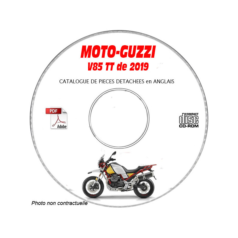 V85 TT 19 - Catalogue Pieces CDROM MOTO-GUZZI Anglais