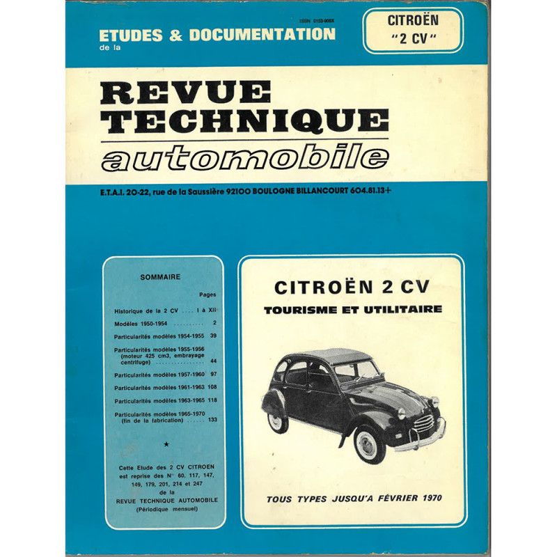 2CV -70 - Revue Technique Citroen