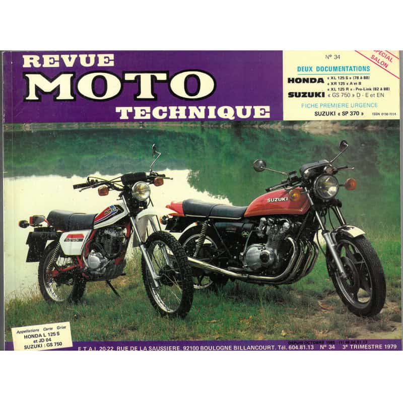 copy of XL125 GS750 Revue Technique moto Honda Suzuki