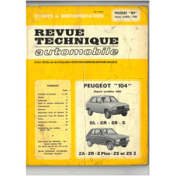 104 80-  - Revue Technique Peugeot