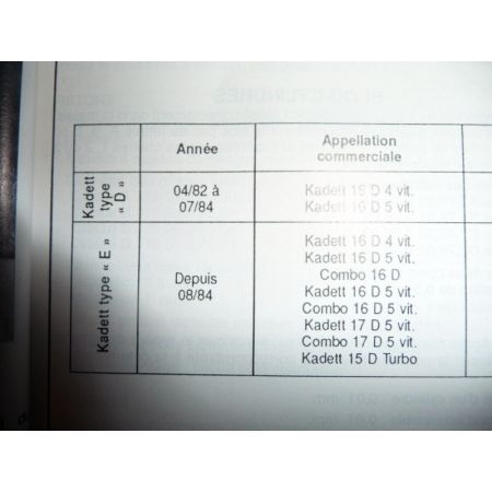 Kadett D E Revue Technique Opel