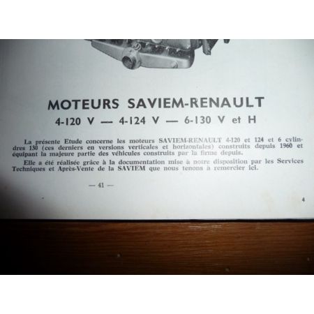 Moteurs 4 6 cyl Revue Technique PL Man Saviem Renault
