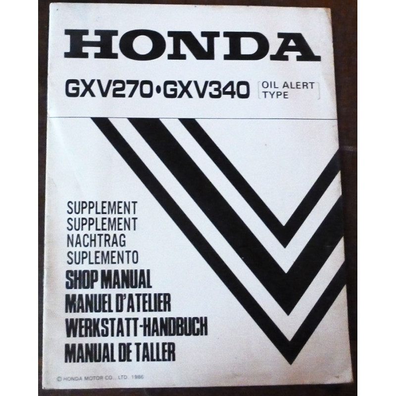 GXV270-GXV340 Suppl. - Manuel entretien HONDA