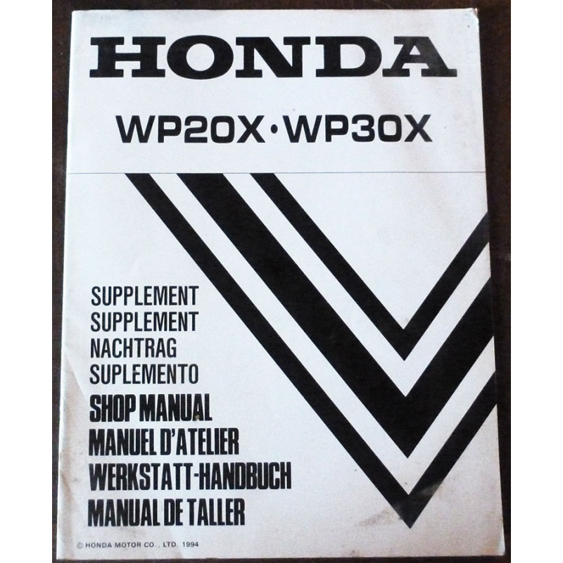 WP20X - WP30X Suppl. - Manuel entretien HONDA