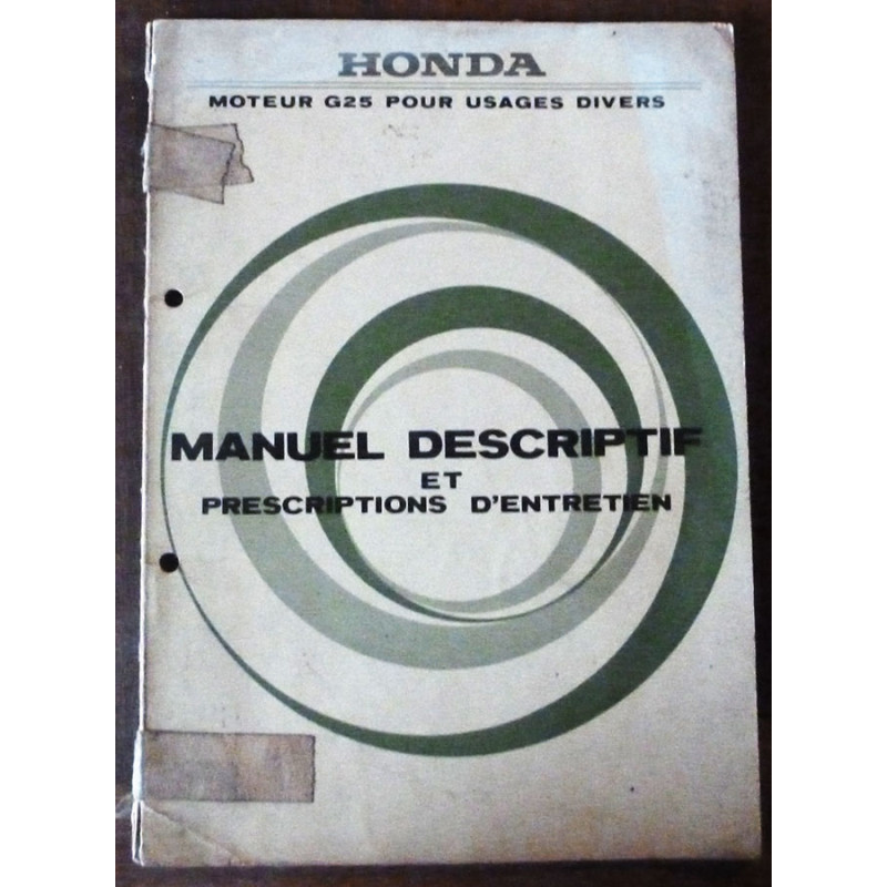 G25 - Manuel Entretien HONDA
