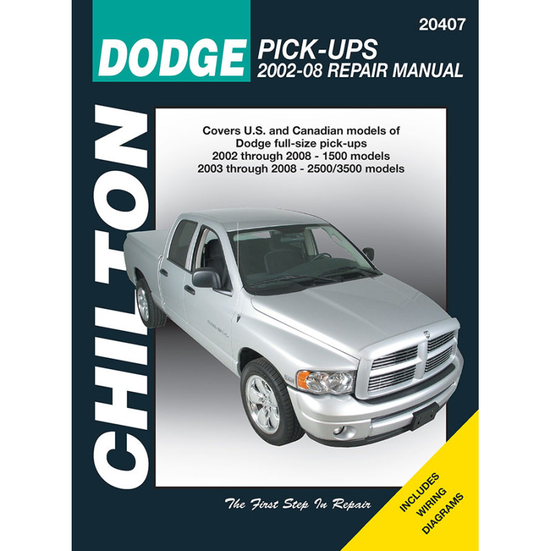 Pickups RAM 2500/3500 02-08 - Revue technique Chilton DODGE Anglais